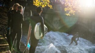 Surfers in munich