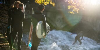 Surfers in munich